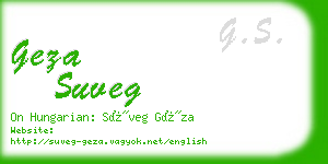 geza suveg business card
